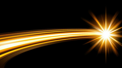 Aufkleber - Radiant Light Burst with Glowing Streaks on Dark Background for Creative Design Imagery