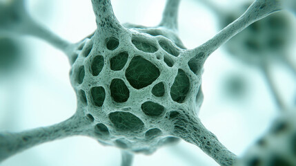 Poster - Intricate Close-Up of Abstract Biological Structure in Soft Focus for Medical Visualization