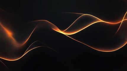 Aufkleber - golden waves abstract background, dark energy, cosmic design, website header