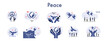 © foxndeer - peace day illustration vector design for day of peace event vector