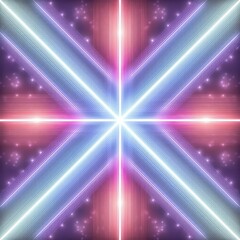 Poster - Abstract Radiant Light Streaks in Purple Pink and Blue