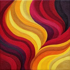Poster - Abstract Swirling Wave Background Red Yellow Purple Shiny Texture