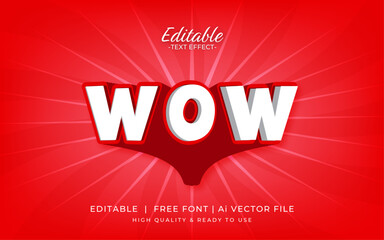 Poster - wow Comic Book text Effect Vector