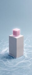 Leinwandbilder - Ethereal Digital Innovation Minimalist Geometric Virtual Gadget Showcasing Next-Gen Tech Aesthetics in Soft Pastel Immersive Visualization