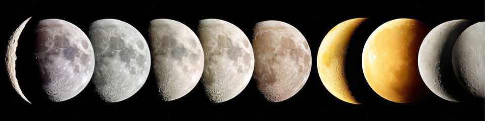 Aufkleber - Cosmic Evolution Lunar Metamorphosis-Verified Celestial Cycle Visualization for Digital Learning and Astronomy Education in High-Definition