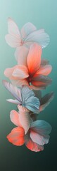 Poster - Metamorphic Bloom Ethereal Butterfly-Wildflower Fusion in Soft Coral and Teal - Eco-Design Visualization for Sustainable Transformation Narratives