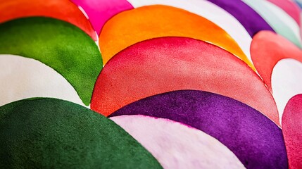Poster - A colorful umbrella opened against a bright sky showcasing a beautiful array of colors perfect for a playful and cheerful atmosphere