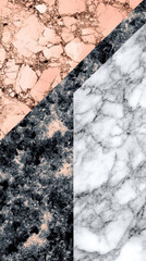 Poster - A marble wall with a pink and black stripe. The wall is made of marble and has a unique design