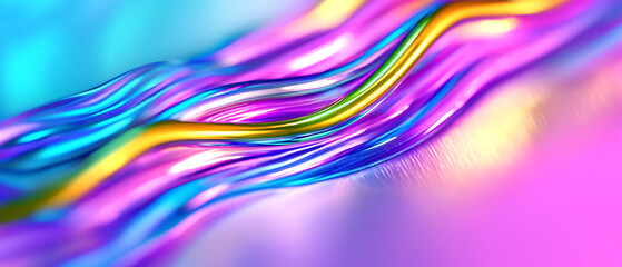 Poster - Vibrant abstract geometric textures digital art colorful background. Fluid motion abstract art digital creation colorful swirls artistic environment vibrant viewpoint.