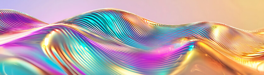 Poster - Vibrant abstract geometric textures digital art colorful background. Fluid motion abstract art digital creation colorful swirls artistic environment vibrant viewpoint.