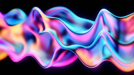 Poster - Vibrant abstract geometric textures digital art colorful background. Fluid motion abstract art digital creation colorful swirls artistic environment vibrant viewpoint.