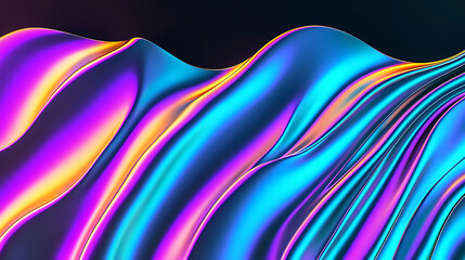 Poster - Vibrant abstract geometric textures digital art colorful background. Fluid motion abstract art digital creation colorful swirls artistic environment vibrant viewpoint.