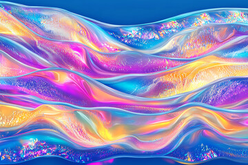 Poster - Vibrant abstract geometric textures digital art colorful background. Fluid motion abstract art digital creation colorful swirls artistic environment vibrant viewpoint.