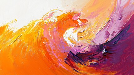 Poster - Artistic close-up of a beautiful painting depicting a bird with unique brushwork and a stunning use of color and texture