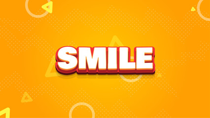 Poster - Creative and editable smile font in text edit style