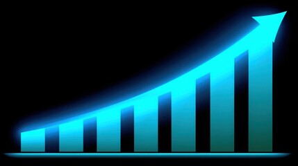 Poster - A blue line graph depicting economic trends and correlations in a clear and informative visual representation