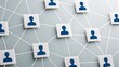 © Weerapat - Abstract network of connected people icons symbolizing social or professional networking on a light background.