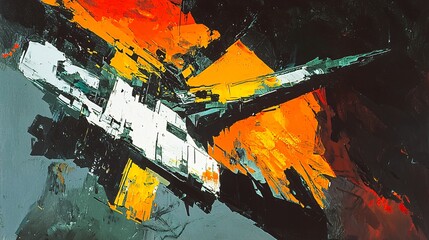 Fototapete - Contrasting colors in a dynamic abstract painting creating a unique visual experience for artistic inspiration and creative expression