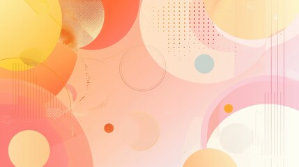 Fototapete - Abstract multiple pastel colour circle with the colourful background, geometry a branch of mathematics that deals with study of shapes, sizes, properties, and dimensions of objects and spaces. AIG51.