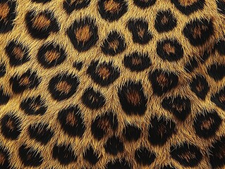 close-up of spotted feline fur texture