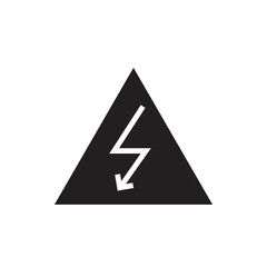 Poster - High voltage icon Vector, flat black trendy style illustration for web and app..eps