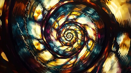Poster - mesmerizing spiral design featuring intricate light patterns creating a unique visual experience wit