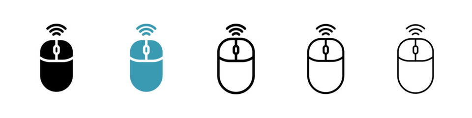Poster - Wireless mouse icon vector simple design
