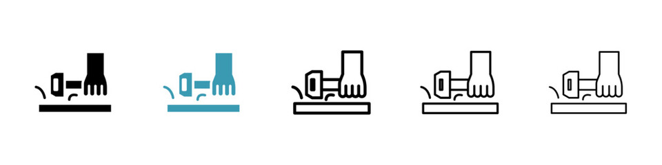 Poster - Welding chipping hammer icon vector simple design
