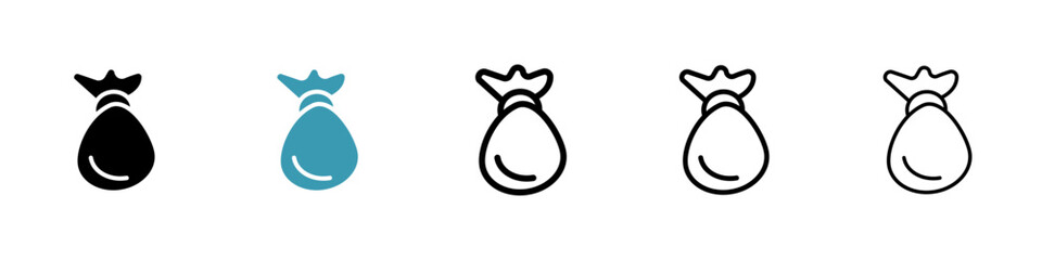 Poster - Trash bag icon vector simple design