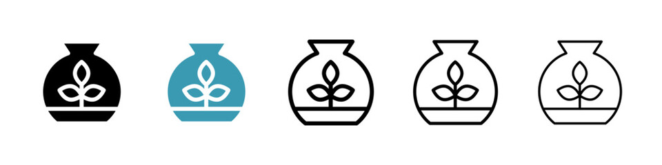 Poster - Terrarium icon vector simple design