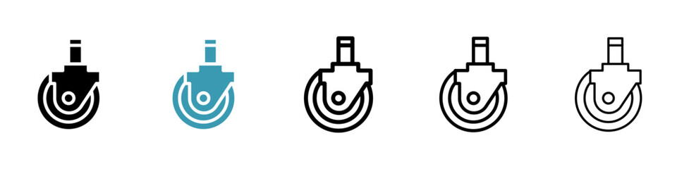 Poster - Swivel caster icon vector simple design