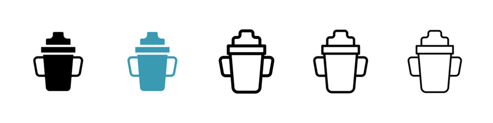 Poster - Sippy cup icon vector simple design