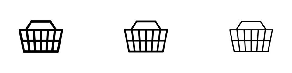 Poster - Shopping basket icon vector simple design