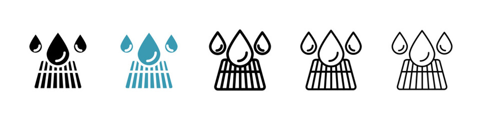 Poster - Sewer drain icon vector simple design