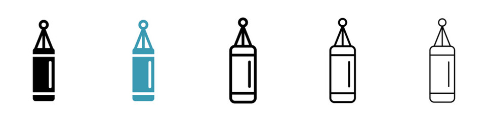 Poster - Punching bag icon vector simple design