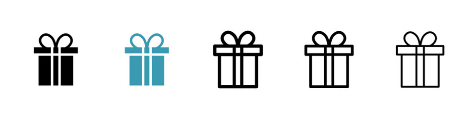 Poster - Present gift box icon vector simple design