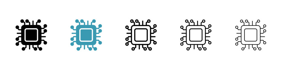 Poster - Processor icon vector simple design
