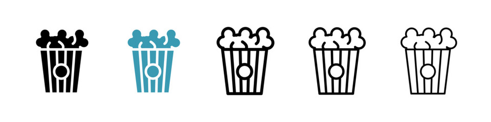 Poster - Popcorn icon vector simple design