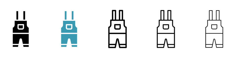 Poster - Overall icon vector simple design