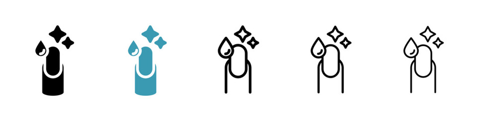 Poster - Nail care icon vector simple design