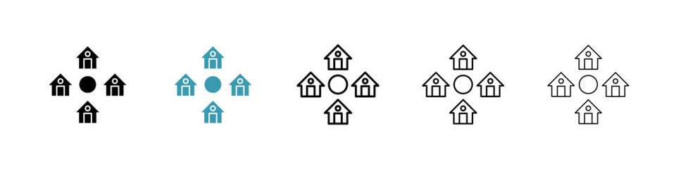 Poster - Neighbor icon vector simple design