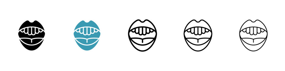 Poster - mouth icon vector simple design