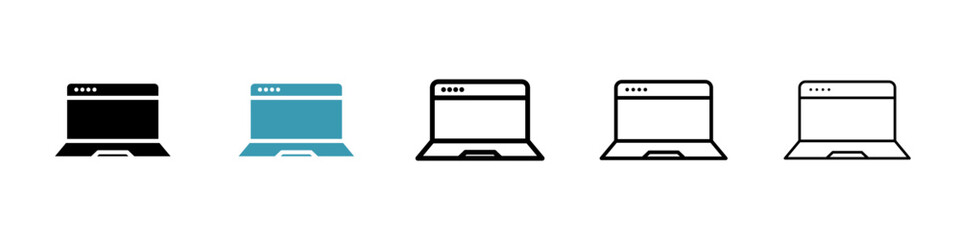 Poster - Laptop icon vector simple design