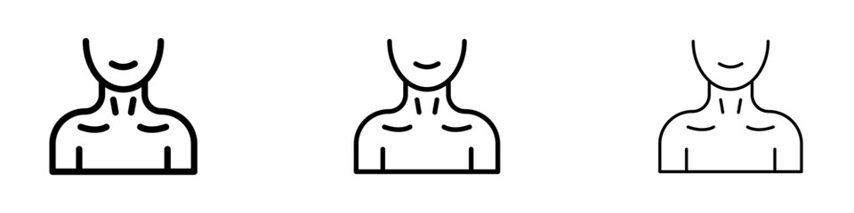Poster - Human neck icon vector simple design