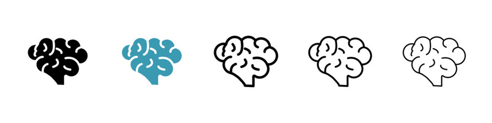 Poster - Human brain icon vector simple design