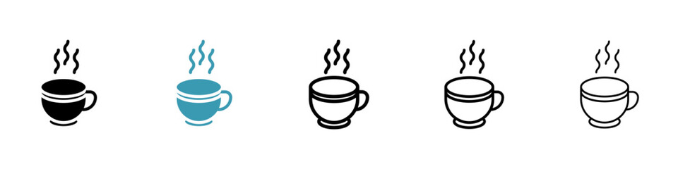 Poster - Hot drinks icon vector simple design