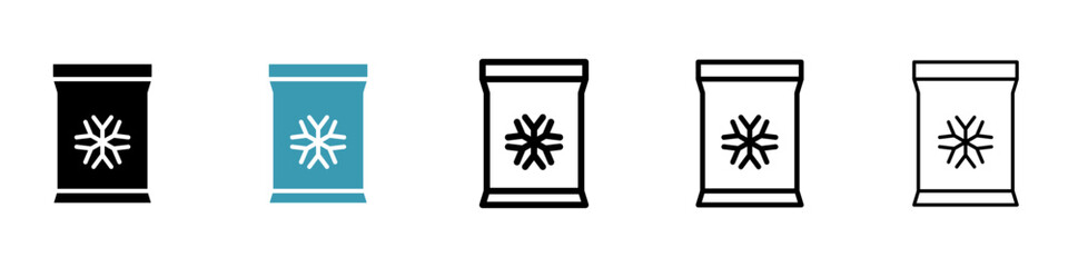 Poster - Frozen food bag icon vector simple design