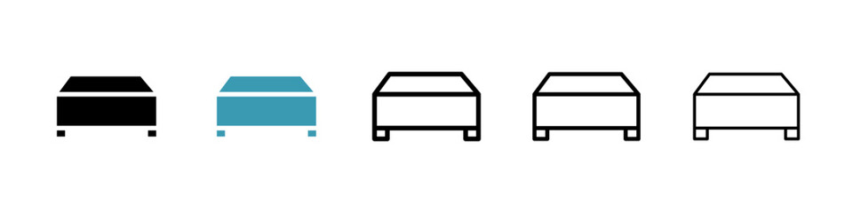 Poster - Footstool icon vector simple design