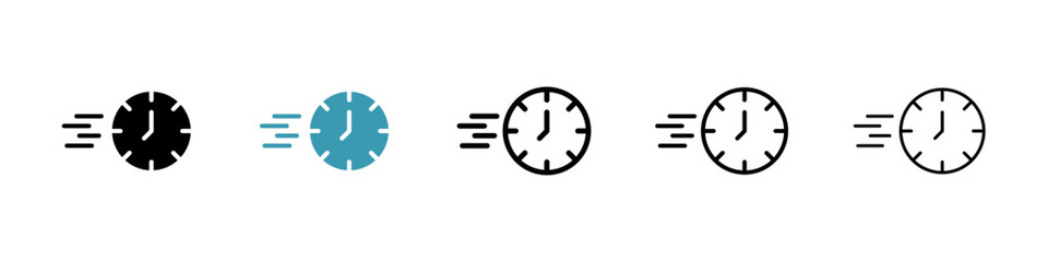 Leinwandbilder - Fast time icon vector simple design