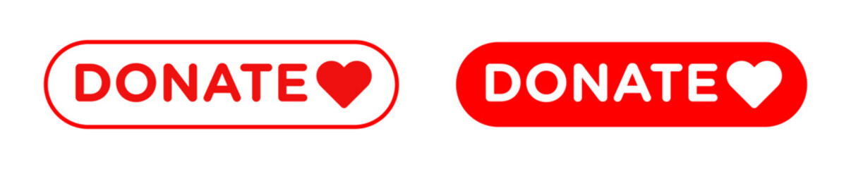Poster - donate button icon vector simple design